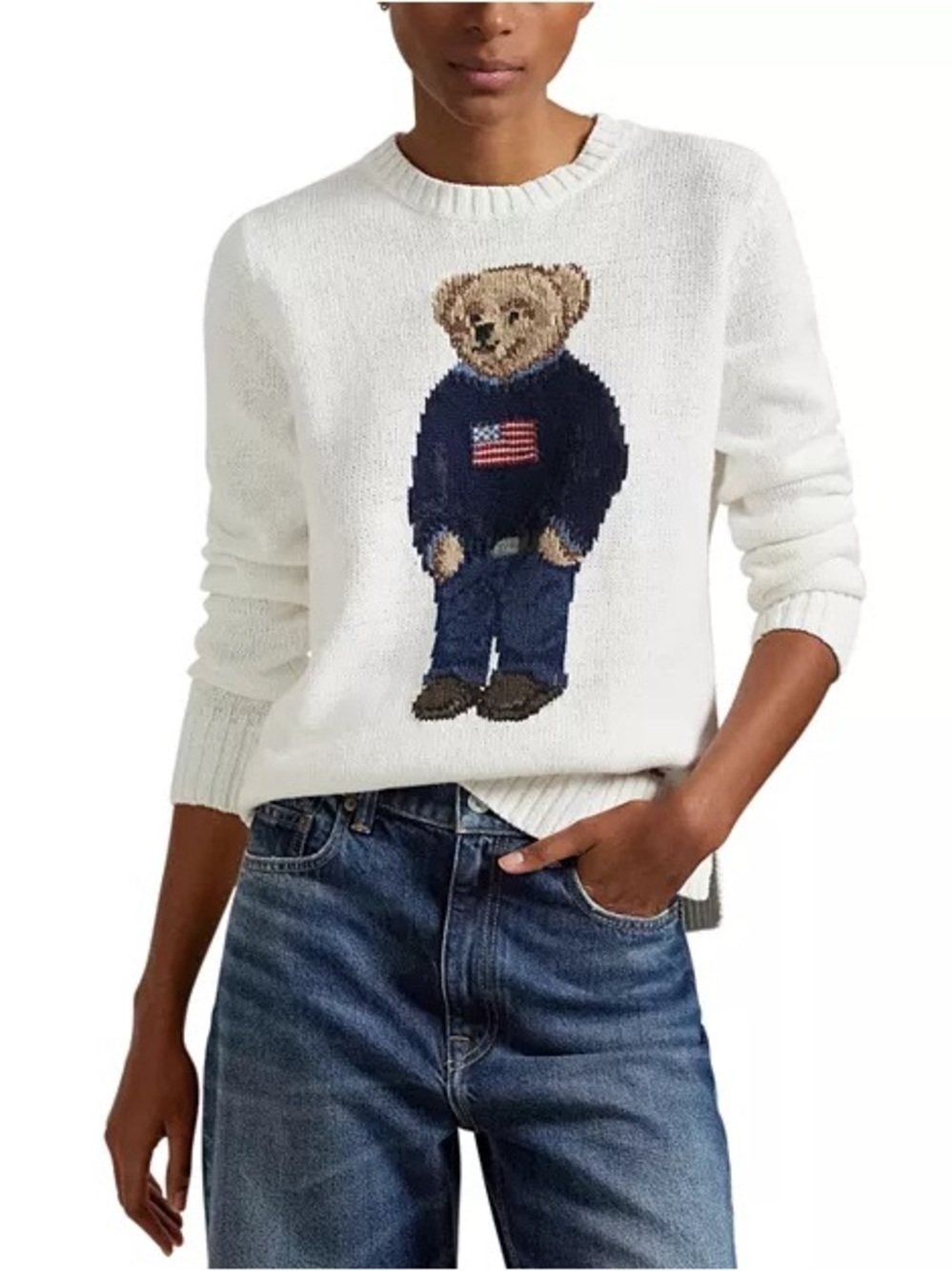 Polo by Ralph Lauren White Teddy Bear Sweater